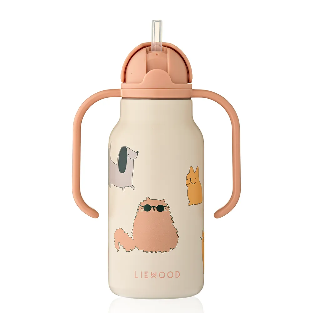 Liewood Kimmie vesipullo 250 ml Cats and Dogs / Sandy