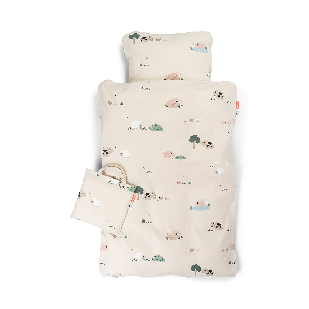 Doen by Deer vauvan vuodevaatteet setti Tiny farm Sand