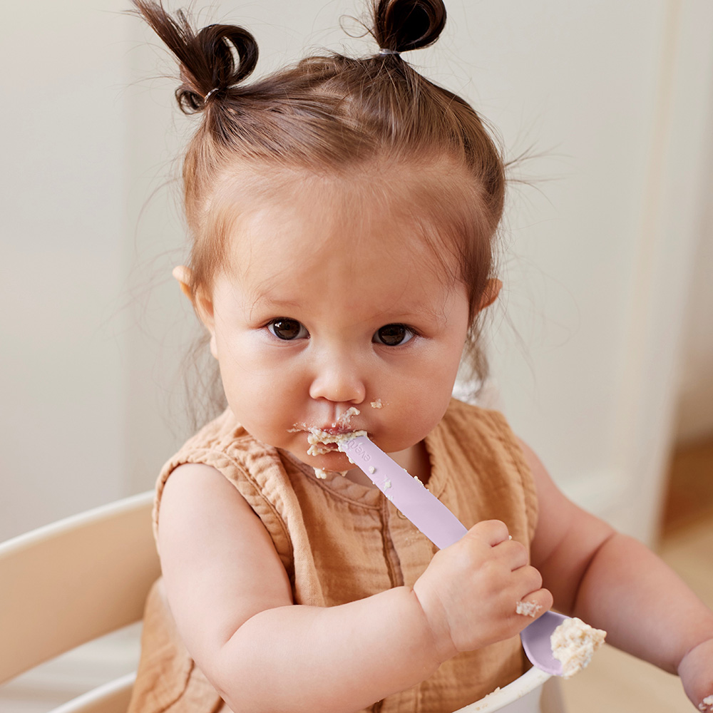 Everyday Baby silikonilusikka 2-pakkaus Light Lavender