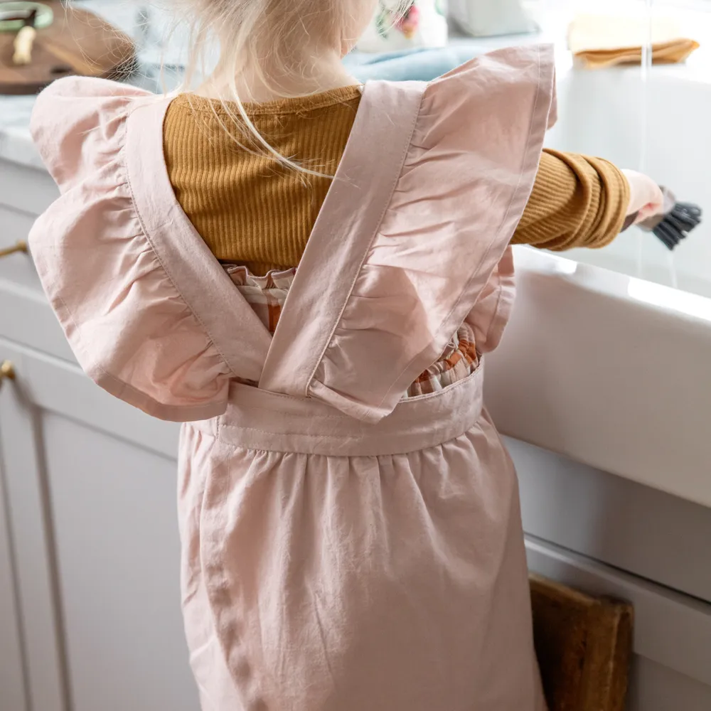 Sebra esiliina- & kokkihattusetti – Dusty pink/White