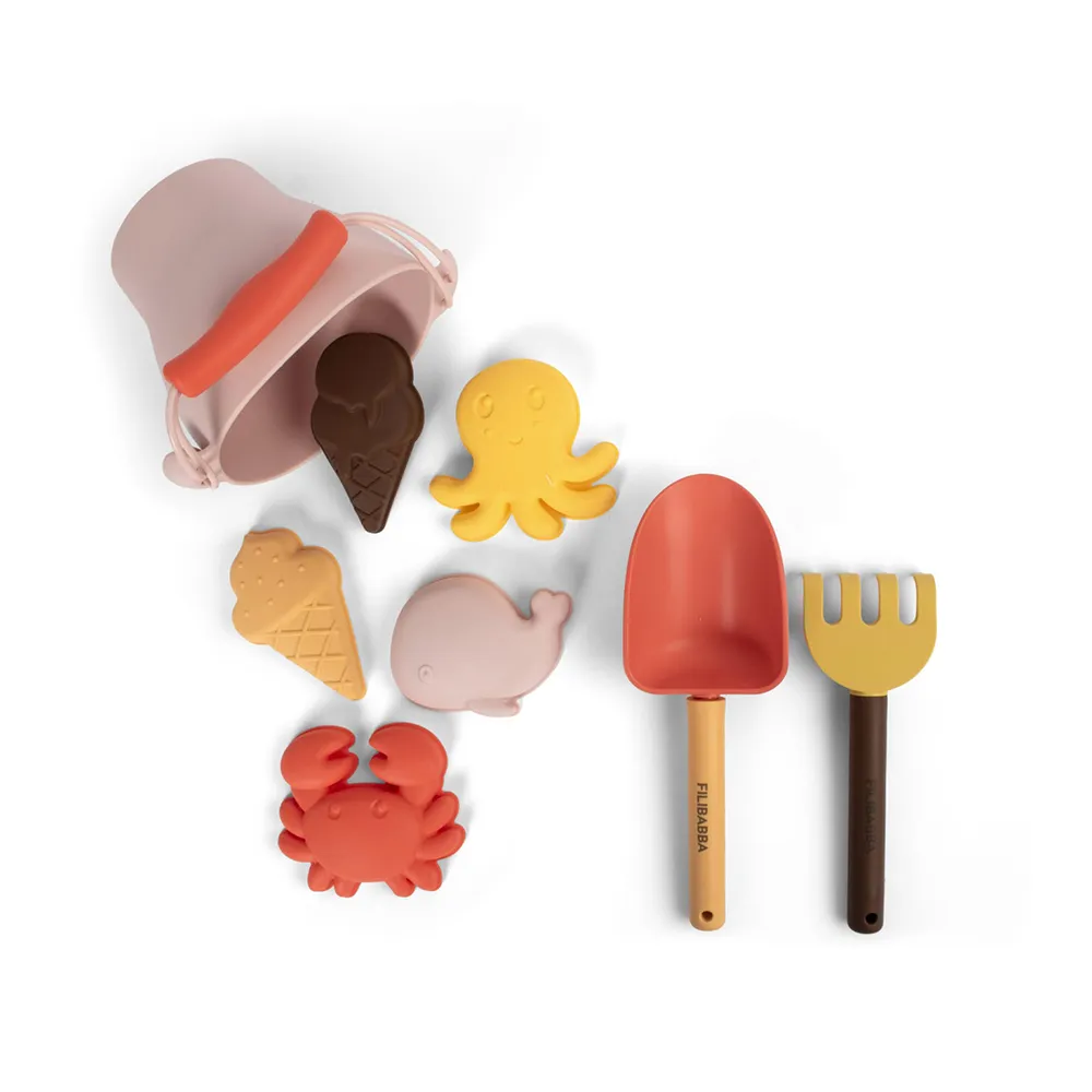 Filibabba Silikoni ranta setti - Peach Mix