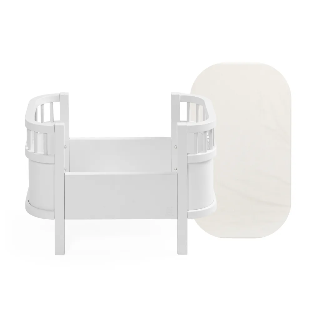 Sebra nukkesänky patjalla White