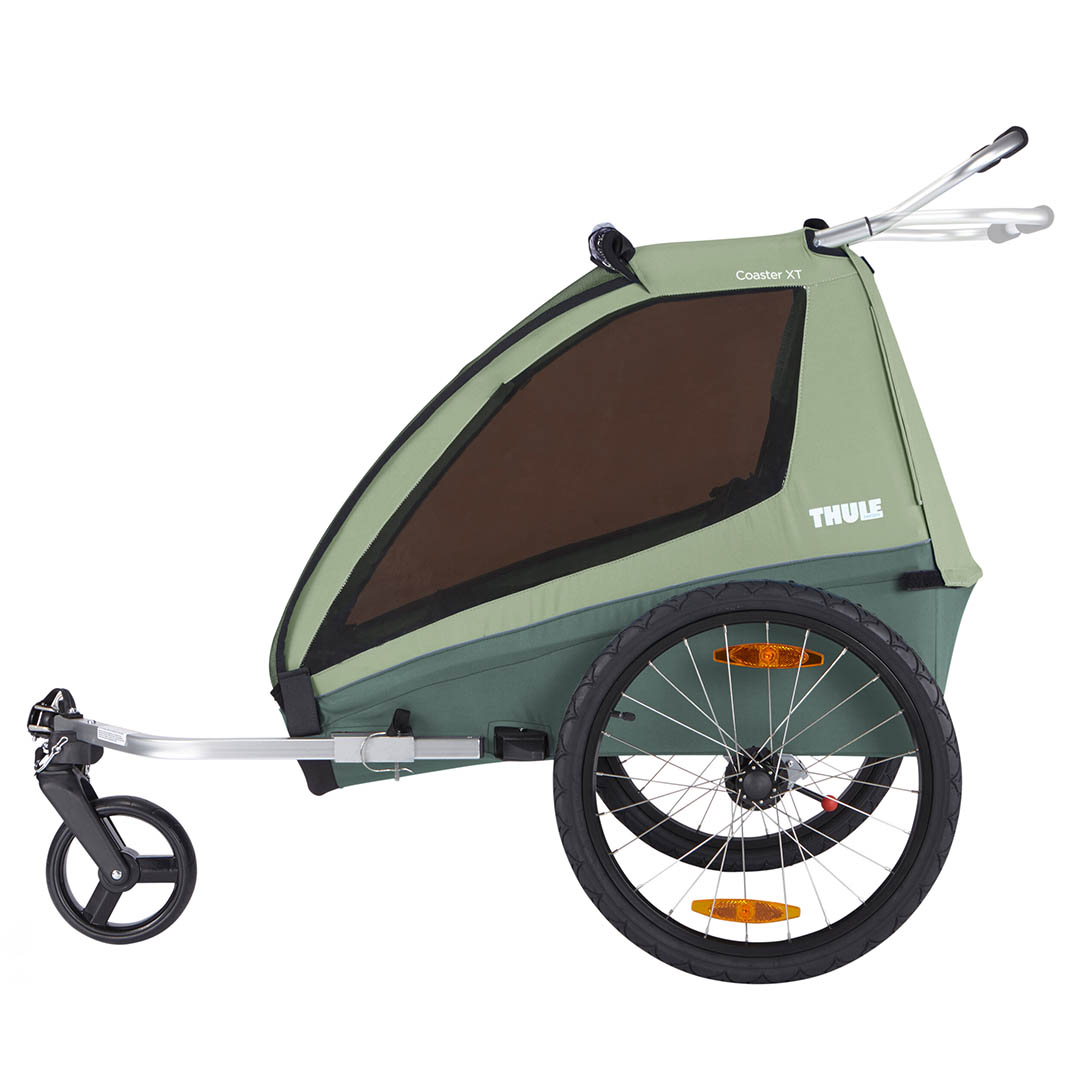 Thule Coaster 2 XT polkupyörän rattaat Mallard Green -vihreä