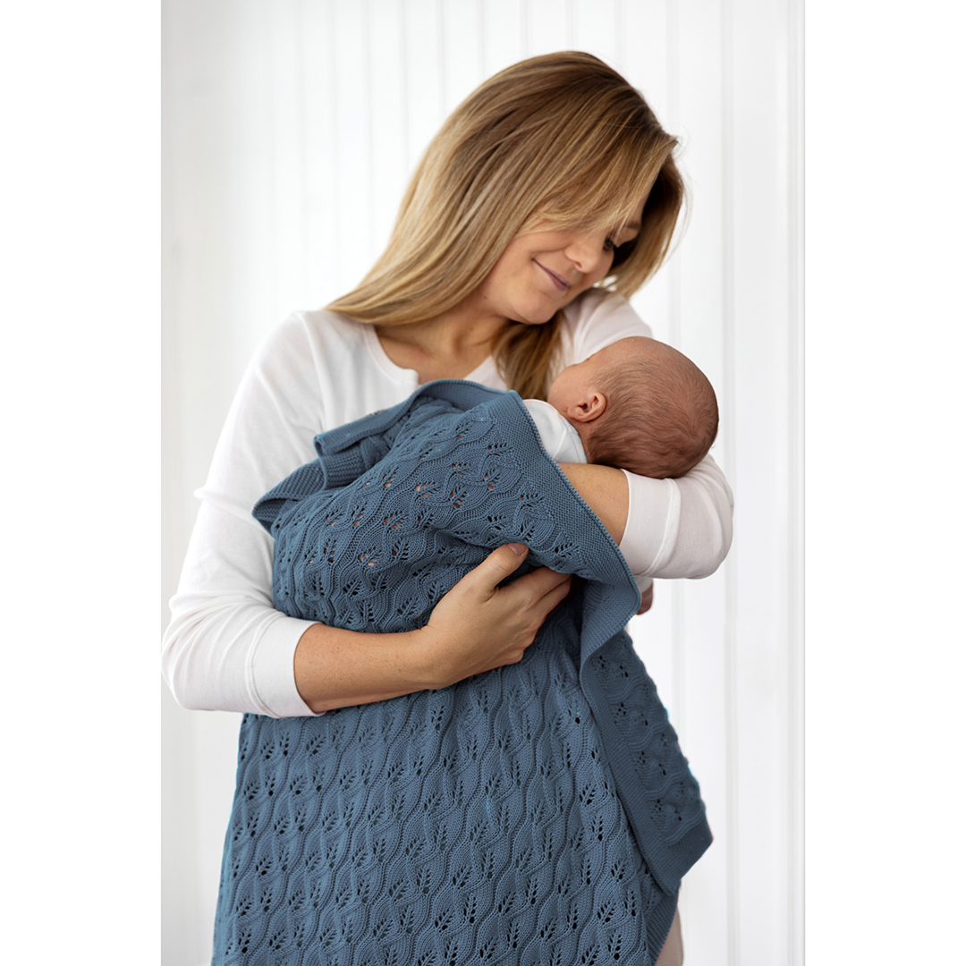 Vinter & Bloom vauvan peitto Moment EKO Denim Blue Denim Sininen