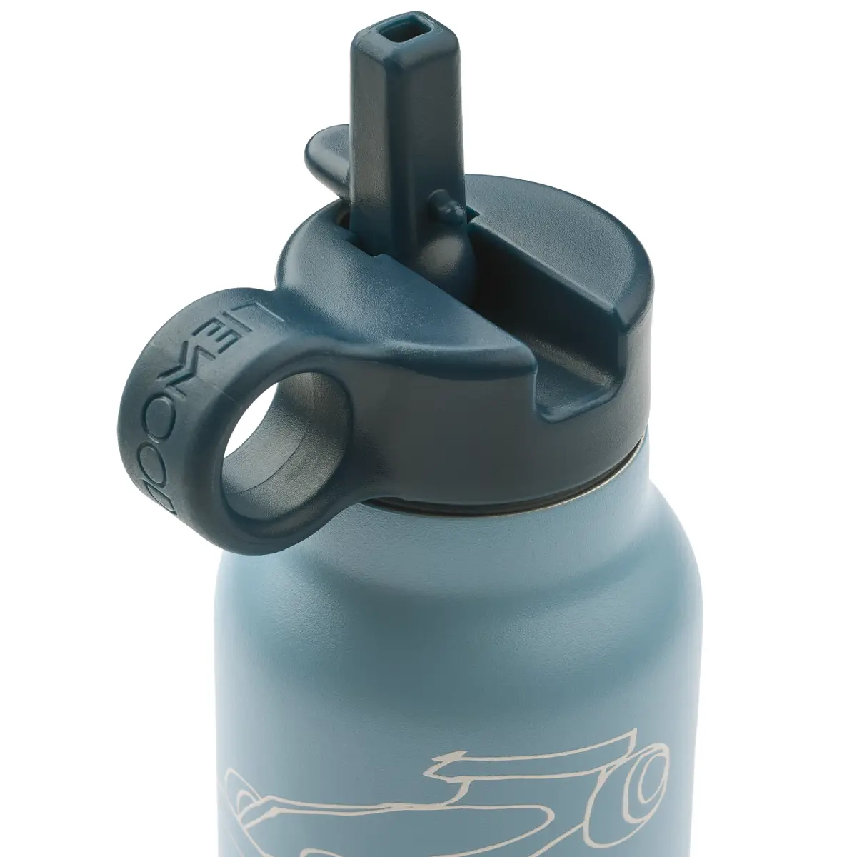 Liewood Falk -vesipullo 350 ml (Race Cars / Beach Blue)