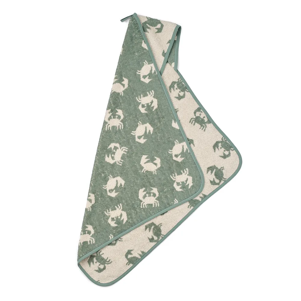 Liewood Alba Kylpyviitta Towel Crab/Sandy