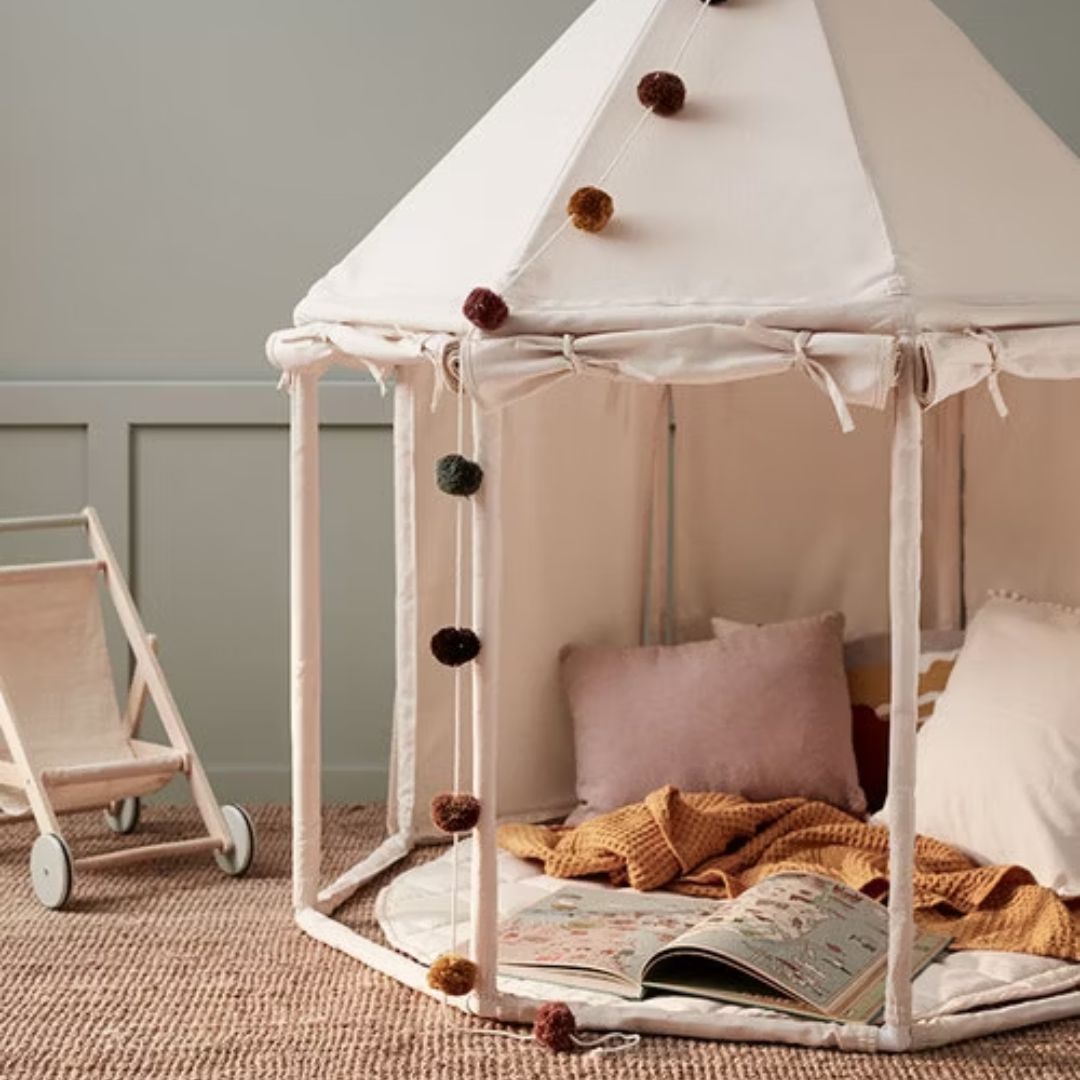 Kids Concept Paviljonki teltta luonnonvalkoinen
