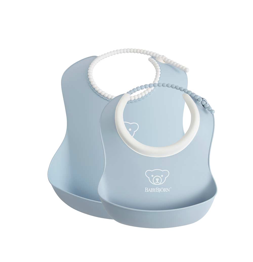 BABYBJÖRN ruokalappusetti 2-pack vaaleansininen