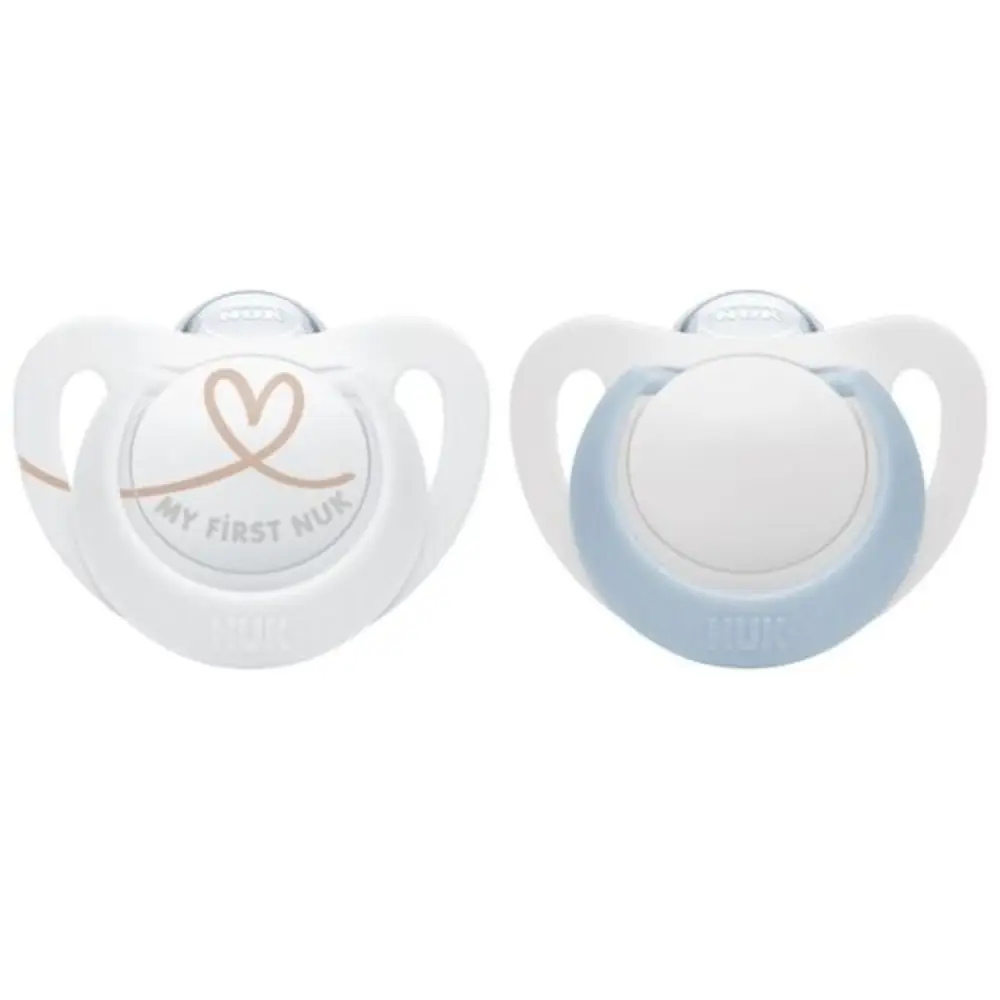  NUK Star silikonitutti 0-6 kk sininen