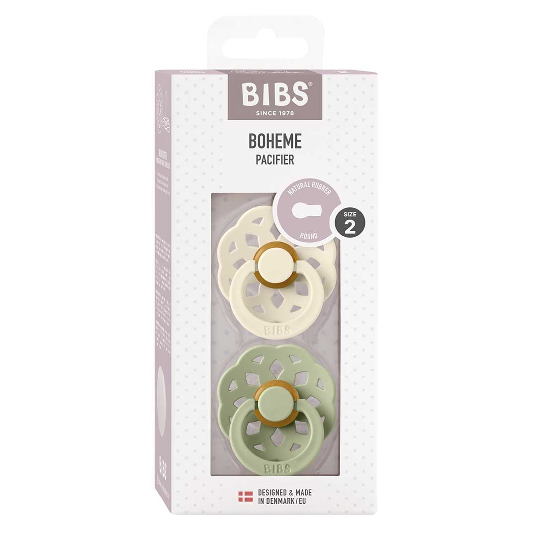 BIBS pöytäliina Boheme 2-pack 6-18m Ivory/Sage