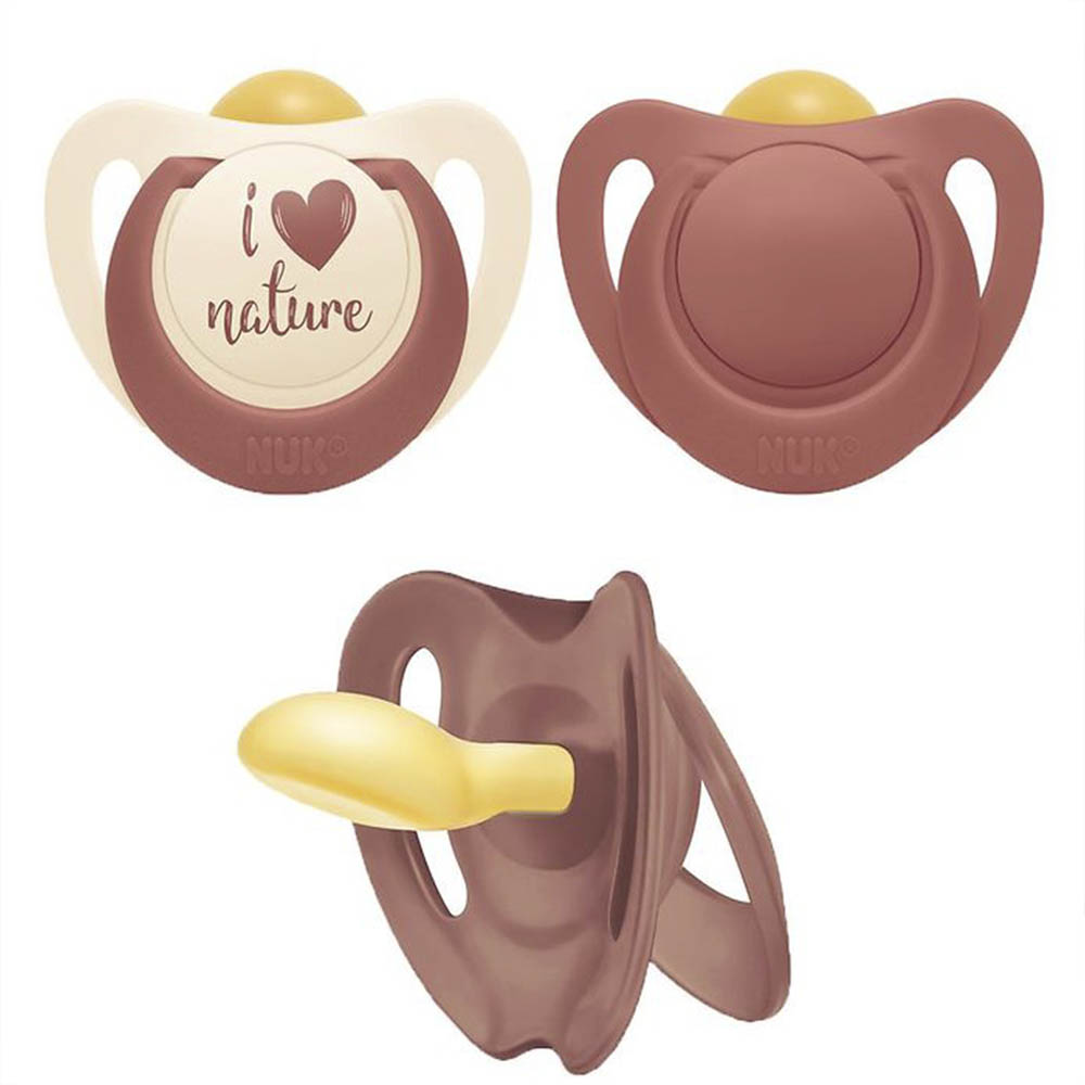 NUK for Nature -nukke lateksi punainen 18-36m