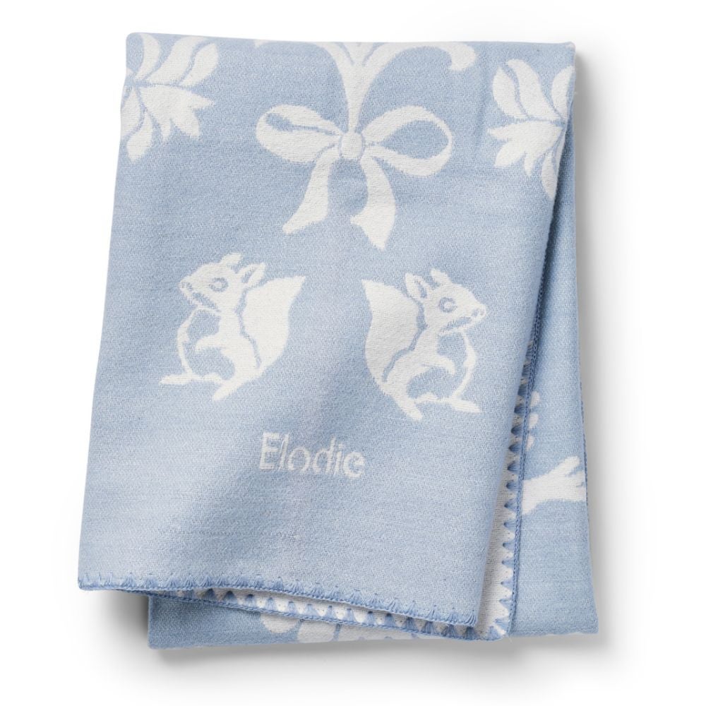 Elodie Details Jacquard-peitto Blueberry Blue