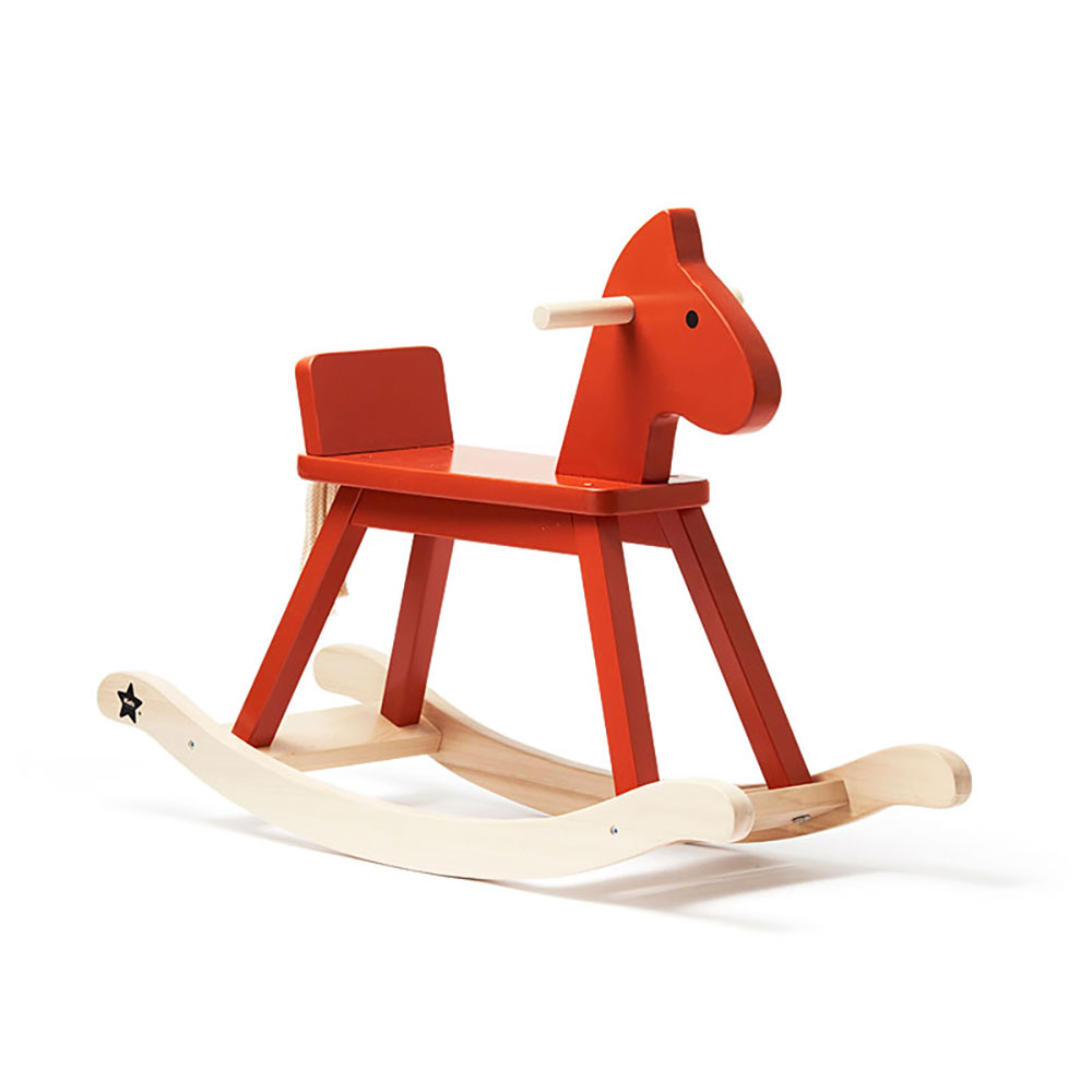  Kids Concept keinuhevonen punainen oranssi CARL LARSSON