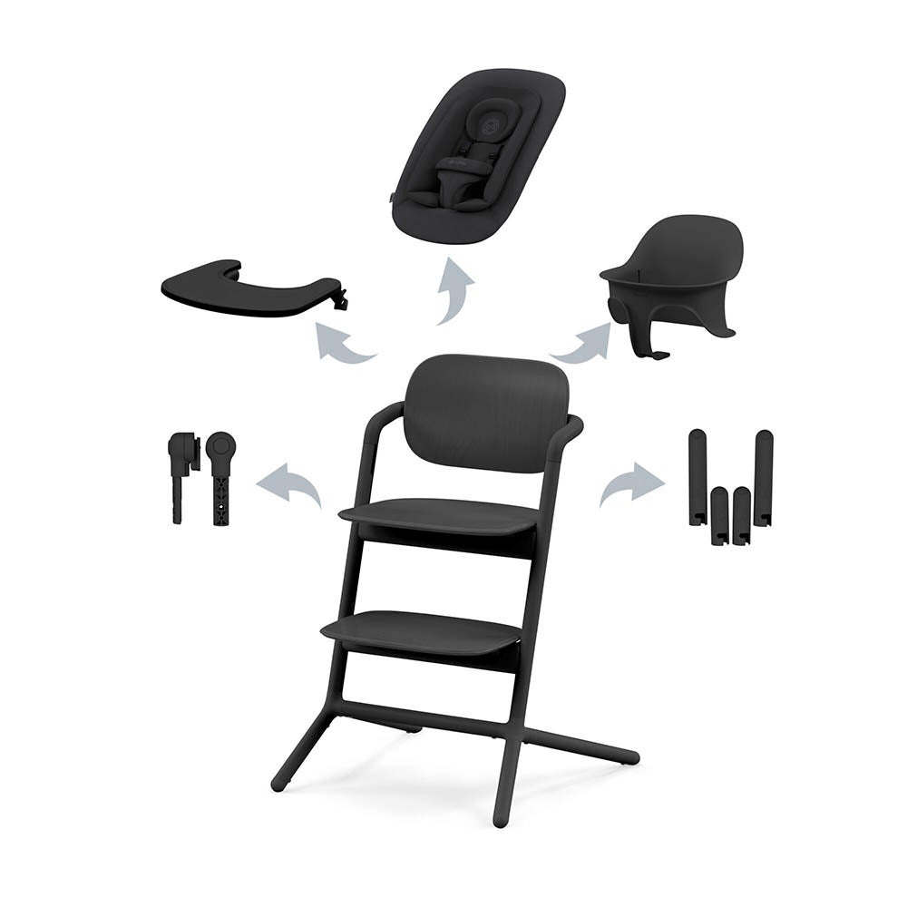 Cybex Lemo syöttötuoli 4in1 Stunning Musta
