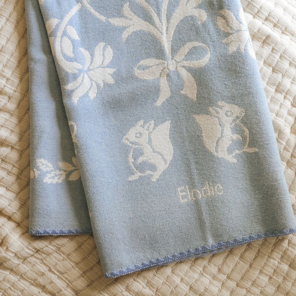 Elodie Details Jacquard-peitto Blueberry Blue