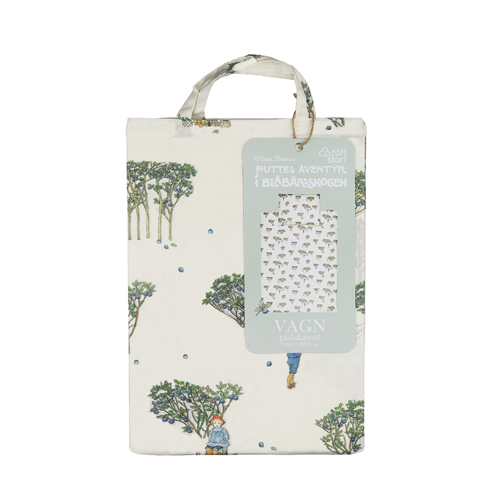 Rätt Start Beskow Putte i Blåbärsskogen Pussilakansetti vaunu/kehto