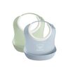 BabyBjörn Pieni ruokalappu 2-pakkaus Powder Green/Powder Blue