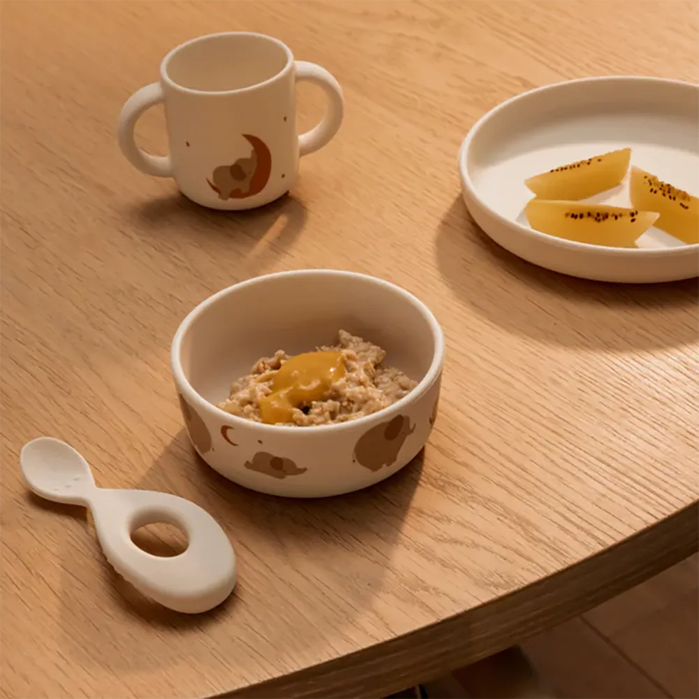 Liewood Vivi silikoninen ruokailusetti Elephant / Creme de la creme
