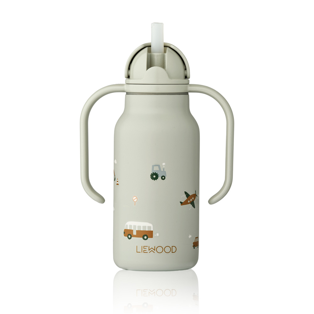 Liewood Kimmie Bottle 250 ml Vehicles / Dove blue 1036