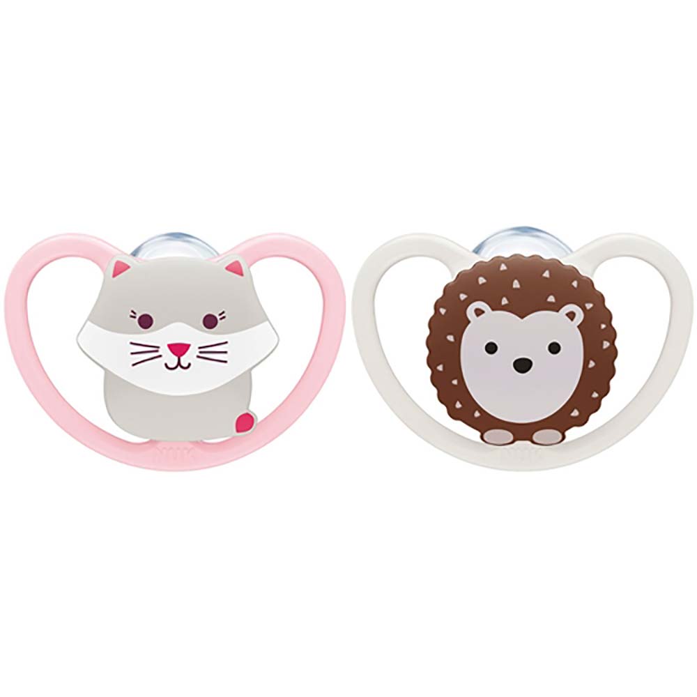 NUK-nukke 0-6m Space Pink/White (avaruus)