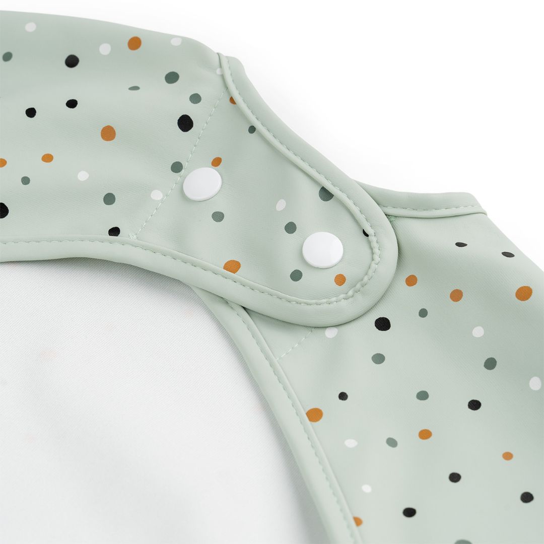 Done by Deer Hihaton taskuinen ruokalappu Happy dots Vihreä