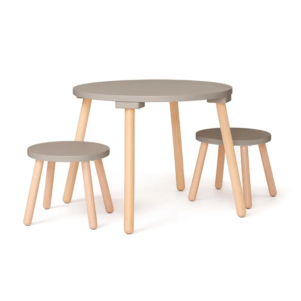 Kids Concept Pöytä ja jakkarat vaaleanruskea