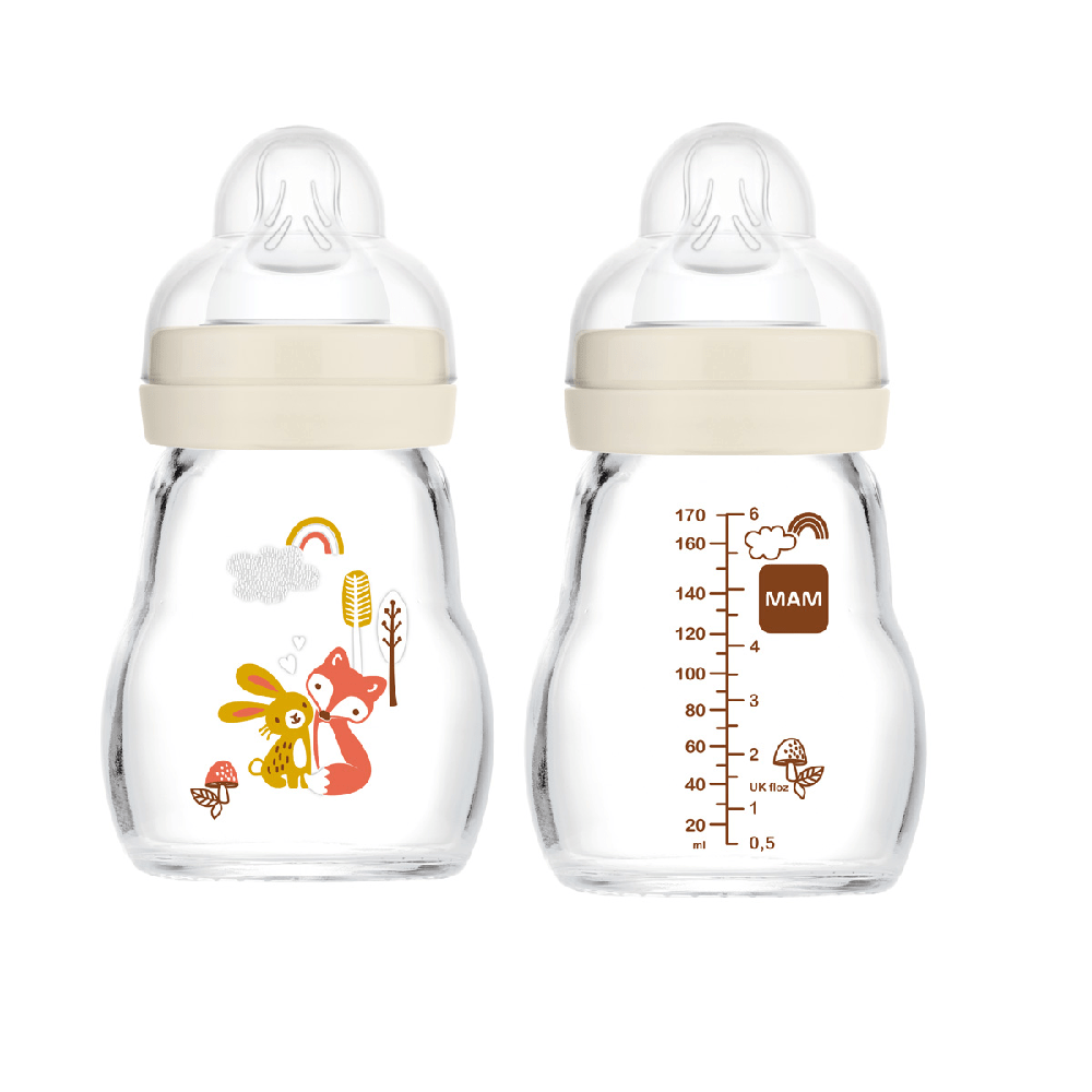 MAM Feel Good Lasipullo 170 ml Sekoitettu väri 1kpl