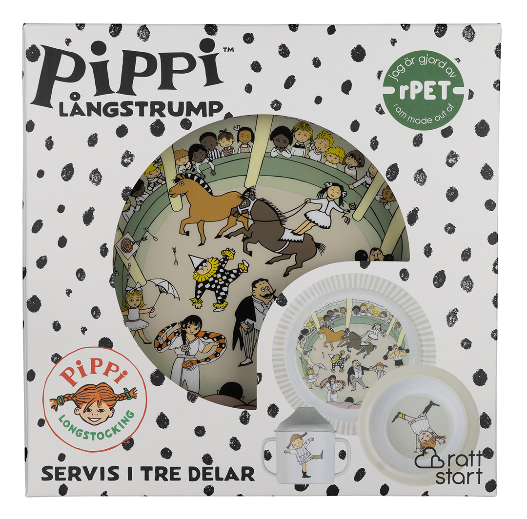 Rätt Start Pippi Circus Lasten astiasto 3-osainen