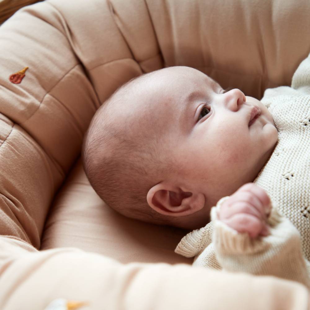 Filibba Baby Nest 2nd Generation - kirjailtu viileä kesädesign - Frappé