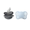 BIBS dummy Couture 2-pack silikoni 0-6m Rauta/Baby Blue (sininen)