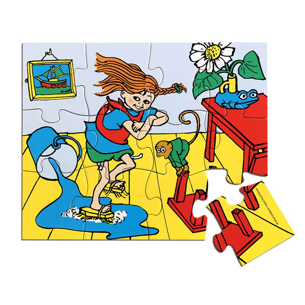 Pippi puinen palapeli, 12 palaa