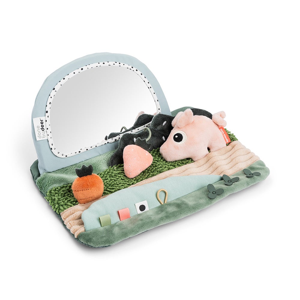 Done by Deer Tummy time sensorinen peili Tiny farm Colour mix