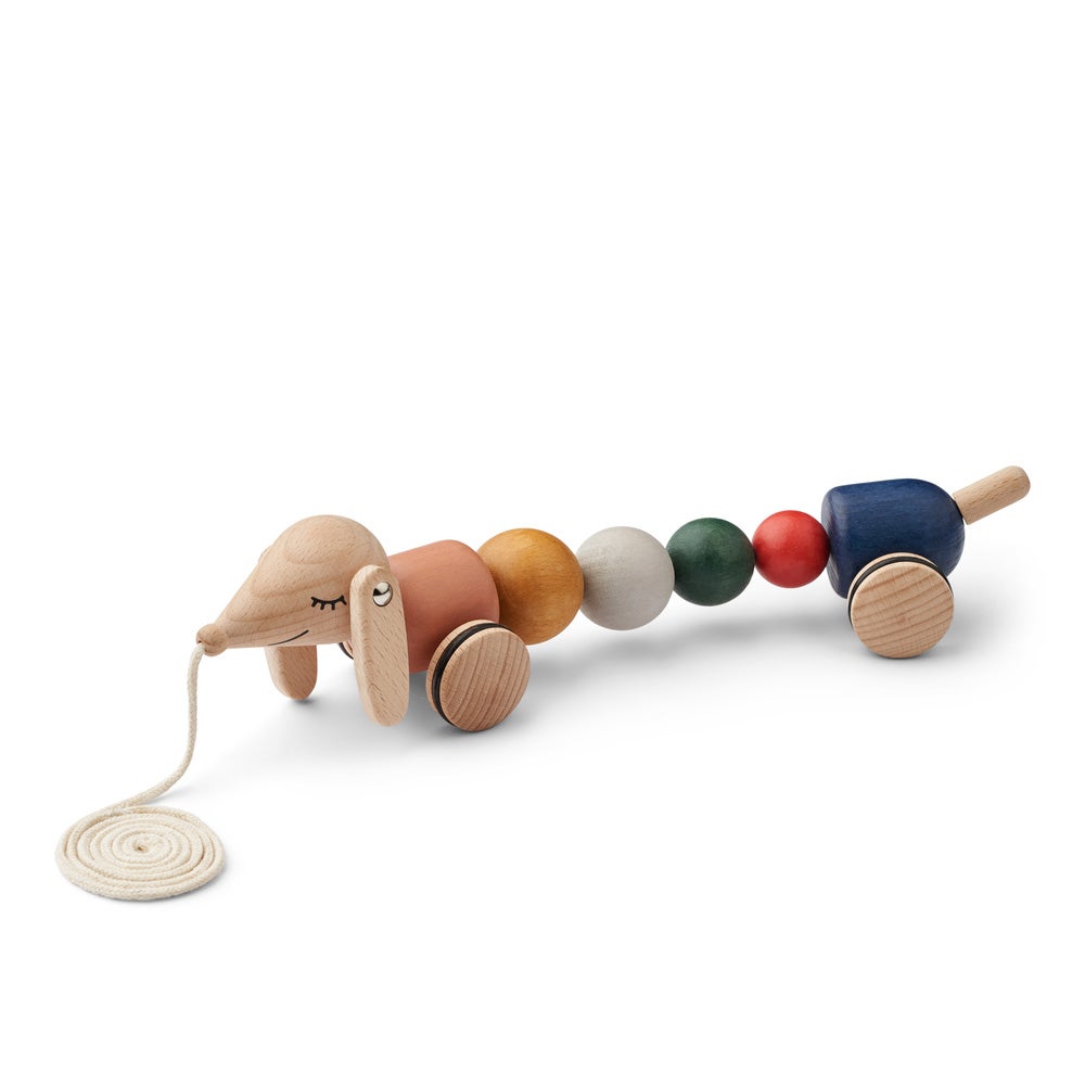 Liewood Barthes Pull Along Toy Kultainen karamellin monisekoitus
