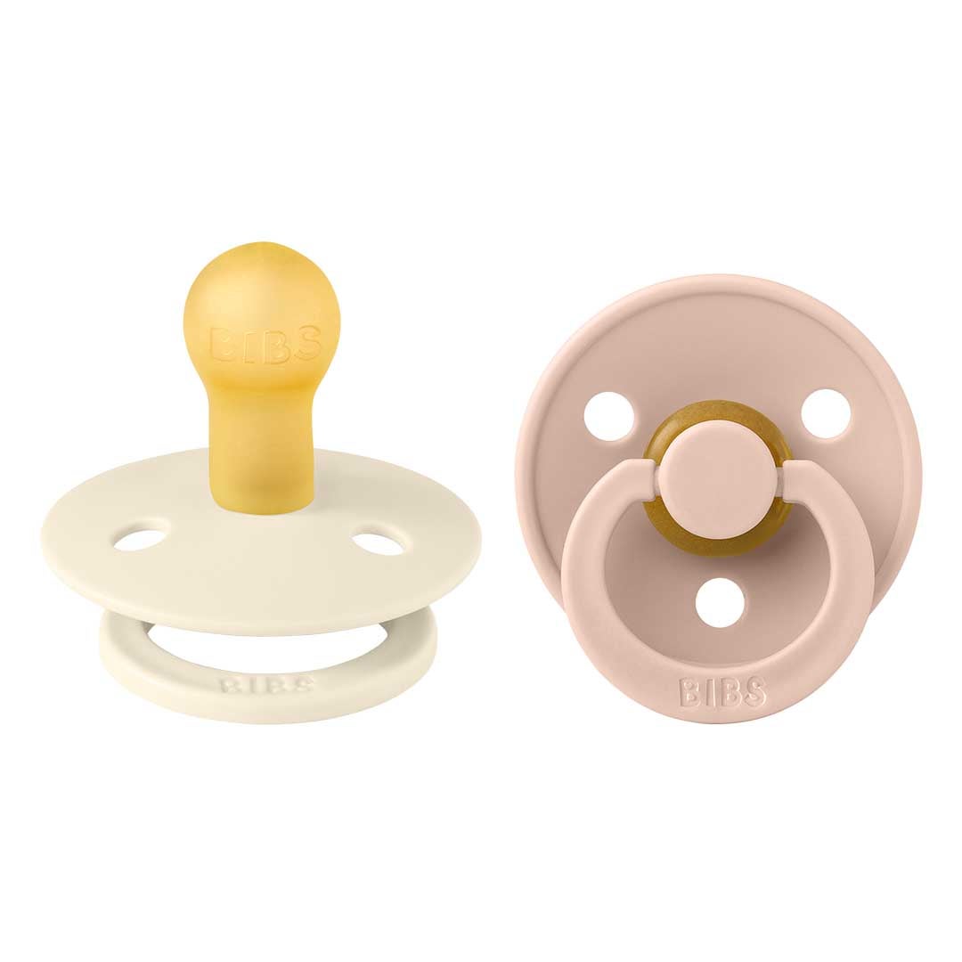 BIBS-nukke 2-pack 0-6m Ivory/Blush (norsunluu/puna)