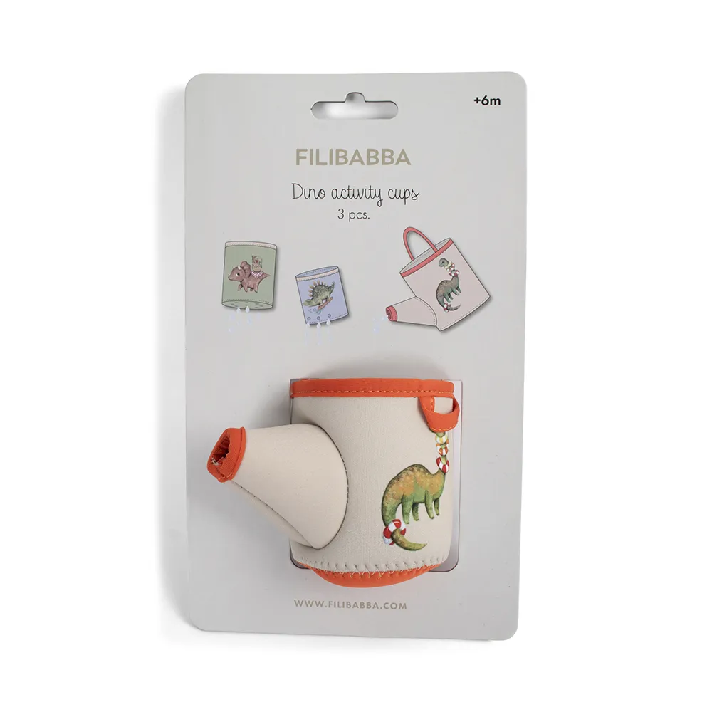 Filibabba Neopreeni kylpylelut - Dino Activity cups