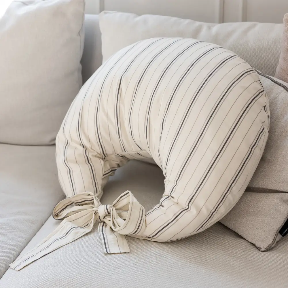 Sebra imetystyyny luomupuuvillaa cream stripe