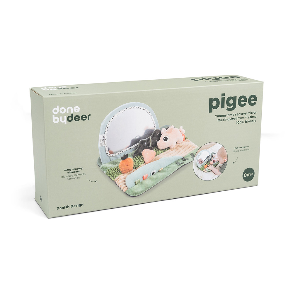Done by Deer Tummy time sensorinen peili Tiny farm Colour mix