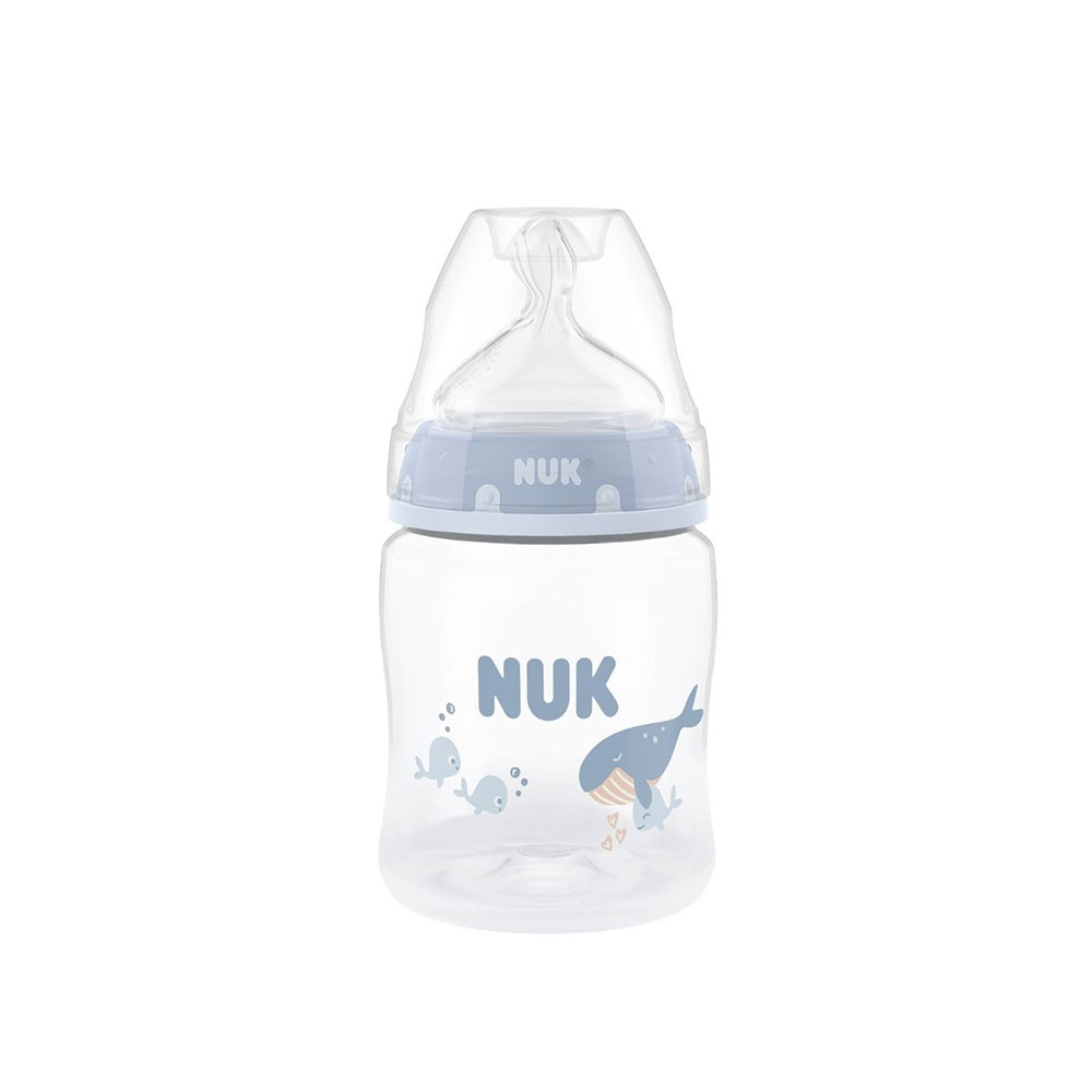 NUK First Choice Tuttipullo 150 ml Whale 0 kk+