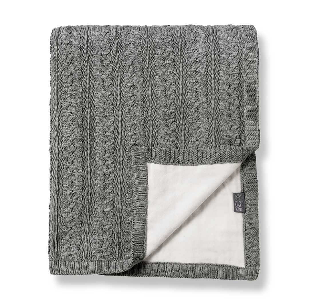 Vinter & Bloom puuvillahuopa Cuddly EKO Misty Grey Cuddly EKO Misty Grey