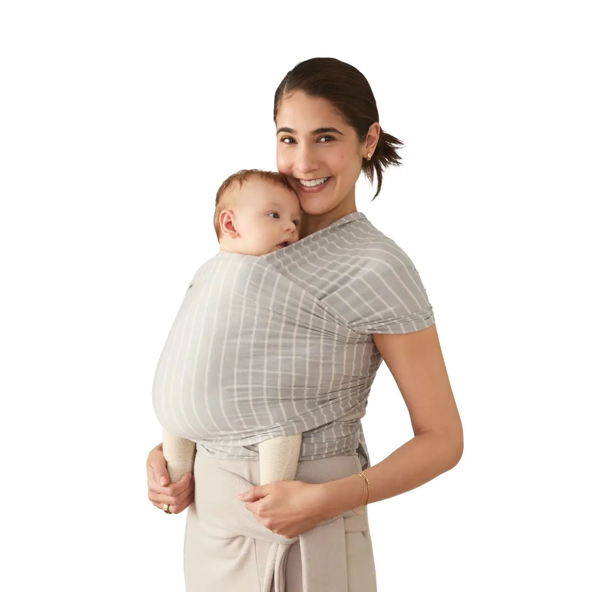 Ergobaby Aura Wrap vauvan kääre harmaat raidat