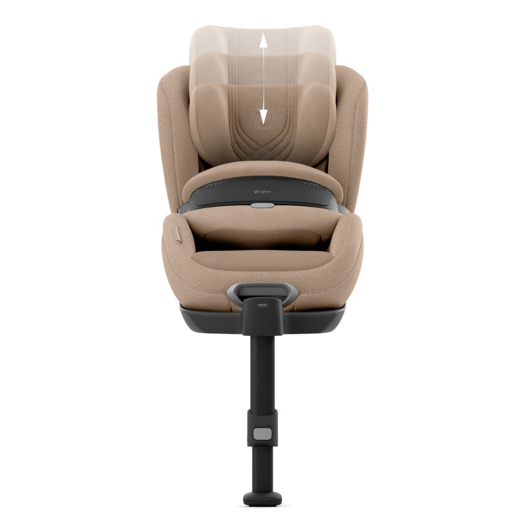 Cybex Anoris T2 turvaistuin, jossa on turvatyyny i-size Plus Cozy Beige