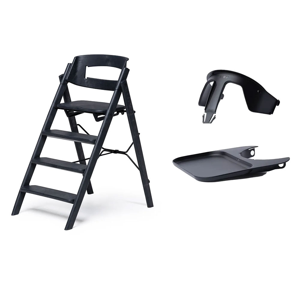 Kaos Klapp Syöttötuoli Recycled + Safety Rail & Tray