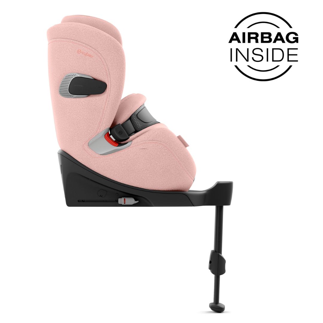 Cybex Anoris T2 -auton istuin ja turvatyyny i-size Plus Peach Pink (vaaleanpunainen)