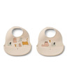  Liewood Ember Ruokalappu 2-pack Cats and Dogs / Sandy