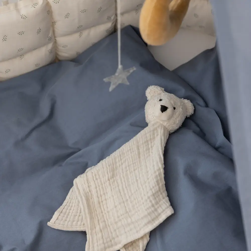 Sebra Pussilakanasetti vauvan forest lake blue