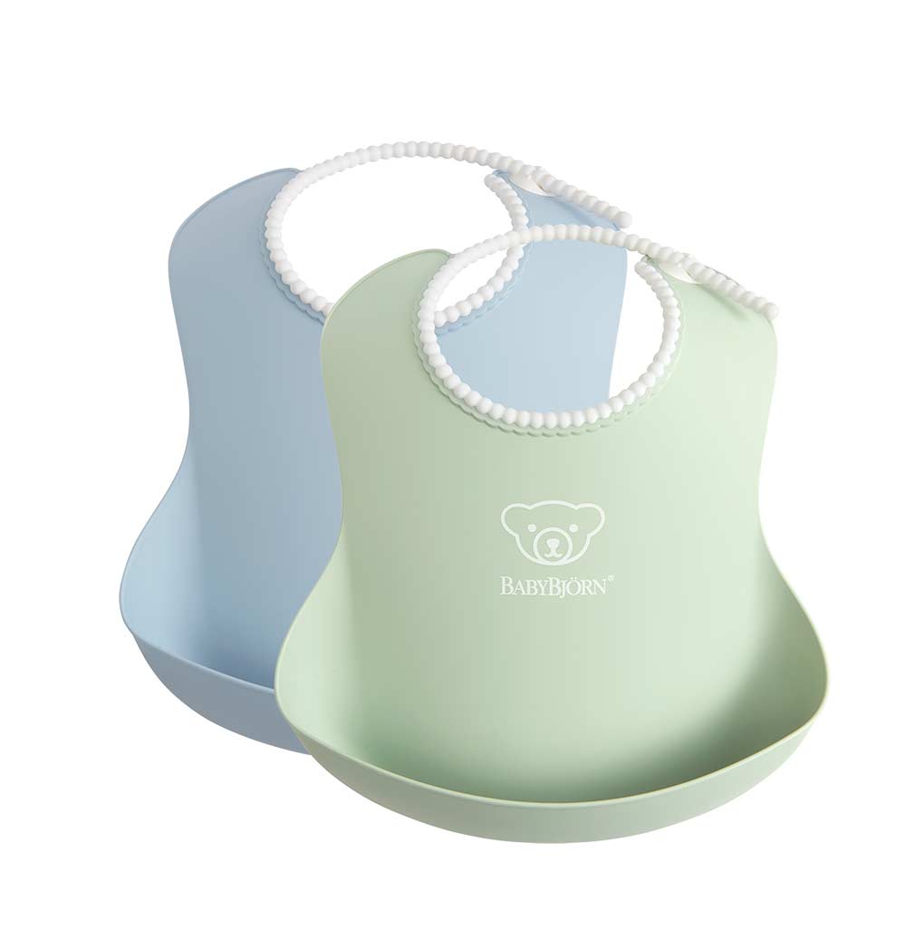 BabyBjörn ruokalappu 2-pack vaaleanvihreä/vaaleansininen