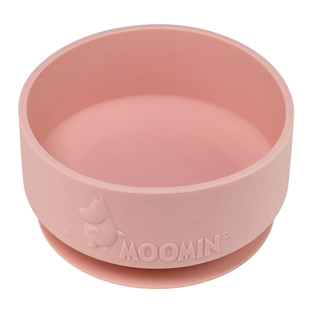 Rätt Start Mumin Silikonikulho imukupilla Rosehip Pink