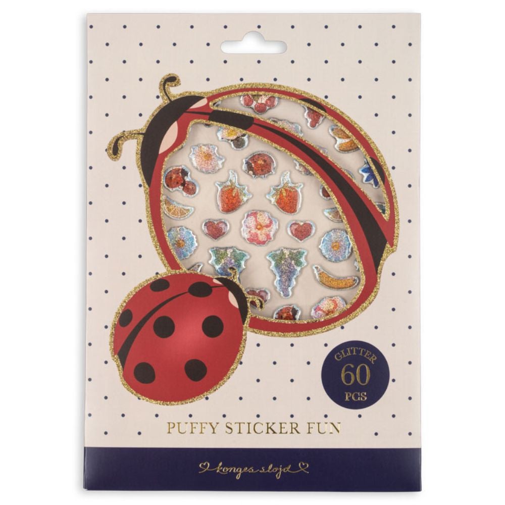 Konges Sløjd Puffy Stickers Ladybug-One Size