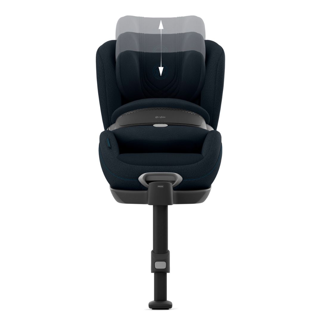 Cybex Anoris T2 -autonistuin ja turvatyyny i-size Plus Nautical Blue -merenkulun sininen väri