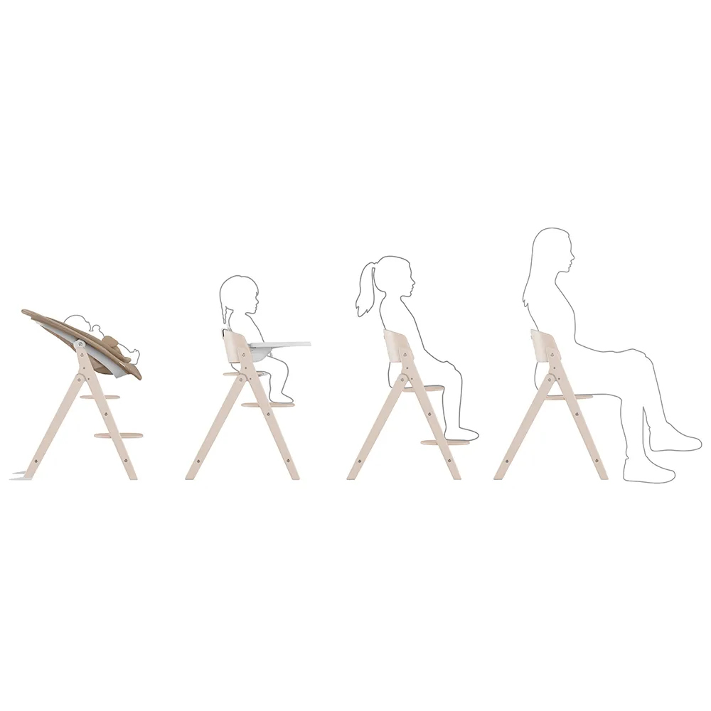 Cybex Click & Fold Ruokailutuoli 4-in-1 All White